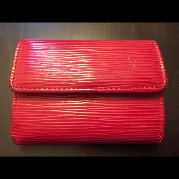 LV Red Epi Leather Wallet