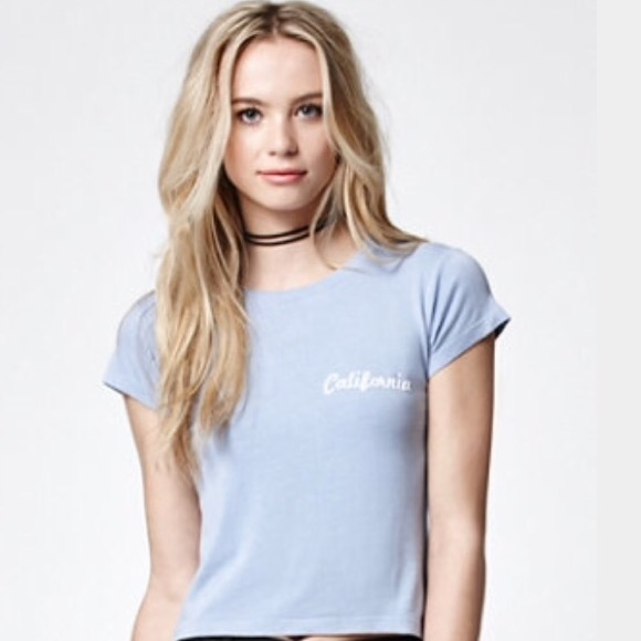 Pacsun blue t-shirt crop top
