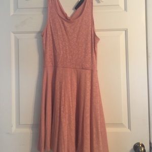 Pink rose skater dress