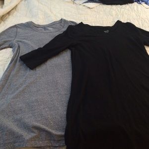 2 Size L Mossimo Dresses. 1 Gray. 1 Black.
