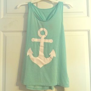 Blue slimming anchor bow tank