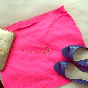 H&M Basics Mini Skirt in Hot Neon Pink
