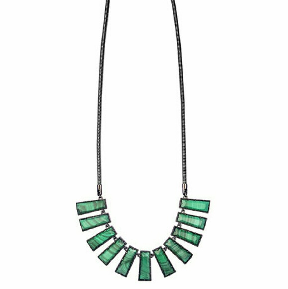 Kendra Scott Angelina Necklace in Green Malachite