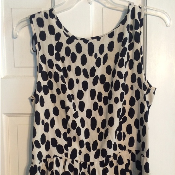 Black and White Peplum Top