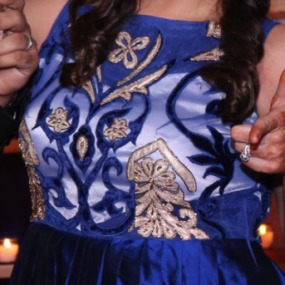 HP🎉 Indian Royal Blue Gown w Intricate Embroidery - Picture 3 of 5