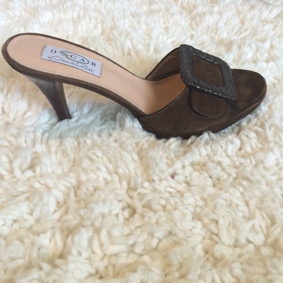 Suede Oscar de la Renta heels - Picture 4 of 4