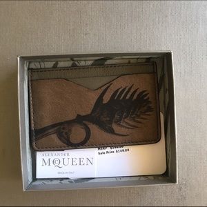 SOLD Alexander McQueen leather card holder