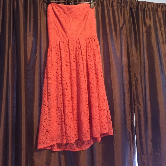 Coral lace francescas dress - fitted