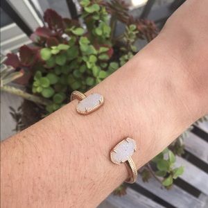 Rose gold Kendra Scott iridescent drusy cuff