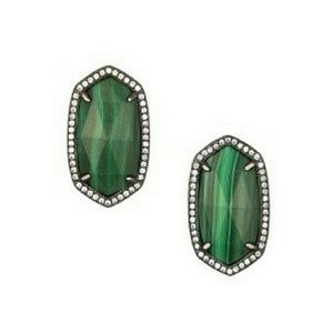 Kendra Scott Elsie Earrings in Green Malachite