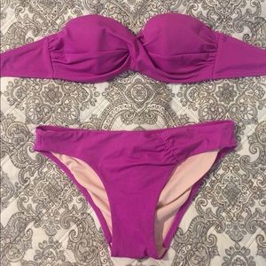 VS 👙knockout bandeau 32b small bottoms