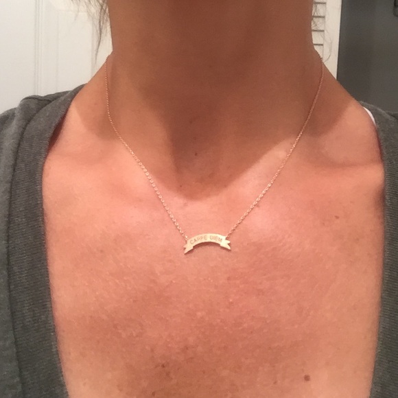 Rose gold "carpe diem" necklace