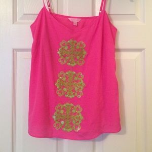Pink and green Lilly Pulitzer tank