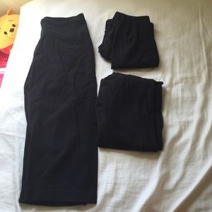 One Crop Legging and Two leggings