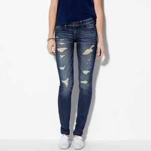 American Eagle Dark Wash Ripped Jeans