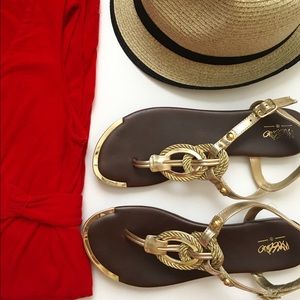 Mossimo Gold Nautical Sandals