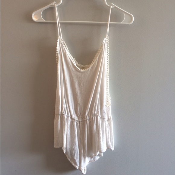 Solemio White Open Side Romper
