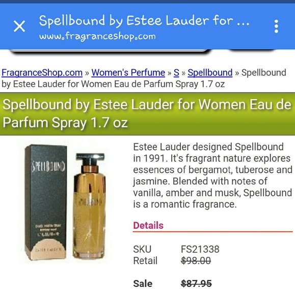 Estee Lauder Other Estee Lauder Spellbound Perfume Poshmark