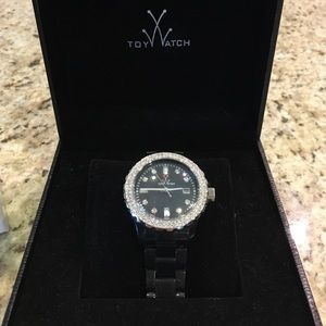 ToyWatch Large Plasteramic Stones Black Watch