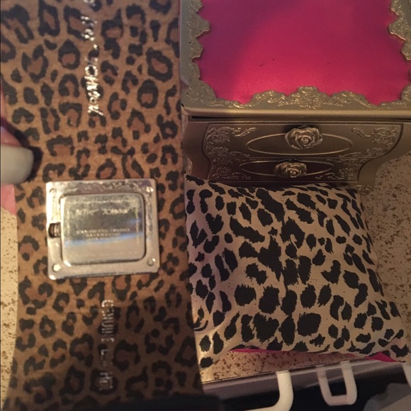 Betsy Johnson. Black leather studded watch . - Picture 3 of 5