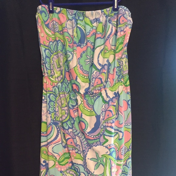 Strapless cotton Lilly Dress