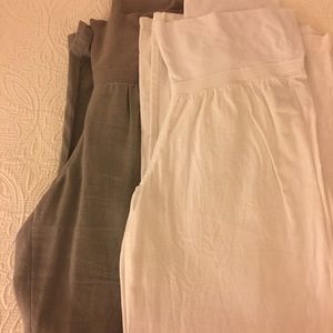 Old navy linen pants with fold down waist band