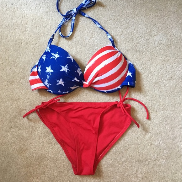 Red white blue swim suit🇺🇸 4th of July