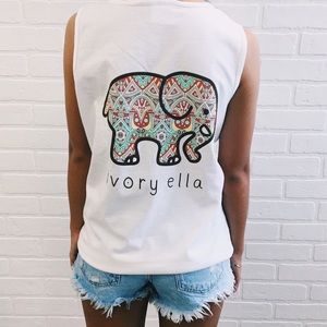 Ivory Ella Beach Paisley Pocketed Mosaic Tank