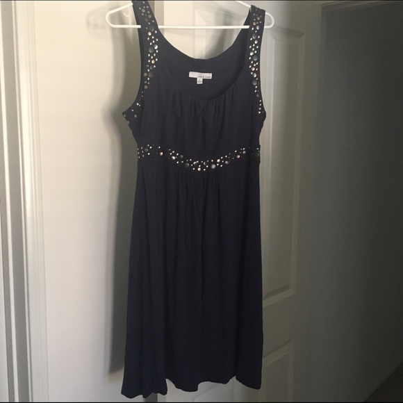 Blue sequined with metal accents