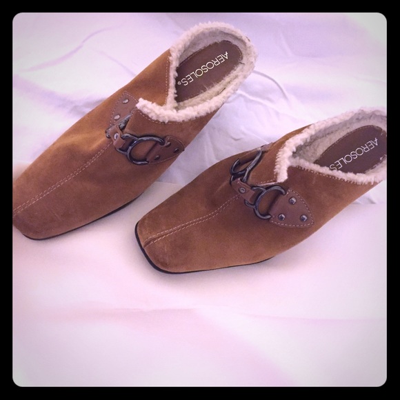 2.5 inch Aerosoles leather with lining mules