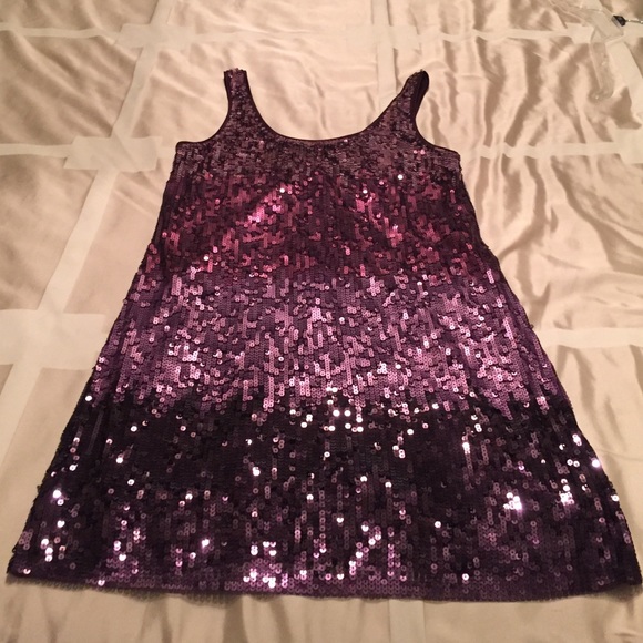 Ombré purple cocktail dress with sequins!