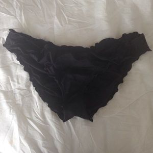 Victoria secret cheeky black ruffled bottom