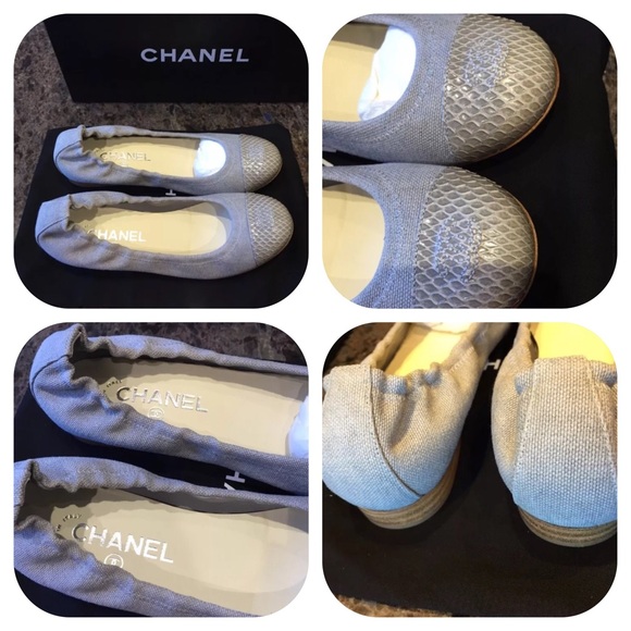 Chanel Classic Gray Ballet Flats - Picture 4 of 4