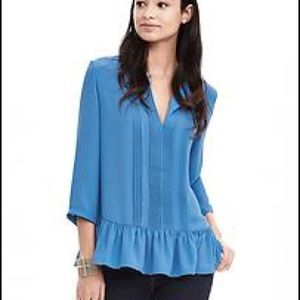 Crepe flutter blouse small