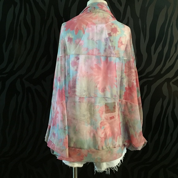 Babooshka Mesh Floral Kimono - Picture 3 of 3