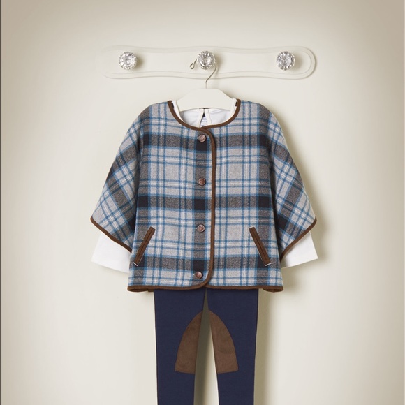 Super adorable Janie and plaid poncho