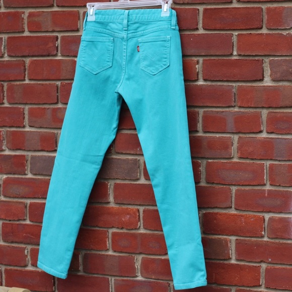 Levi's Aqua / Teal Straight-legged Jeans - Picture 2 of 4