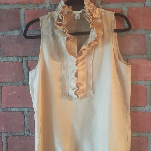 JCrew 100% silk ruffle blouse