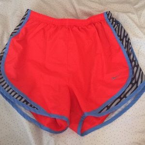 Electric red Nike tempo running shorts