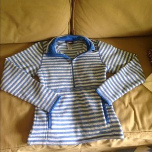 striped Patagonia half zip