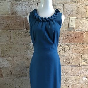 Blue sleeveless J Crew dress
