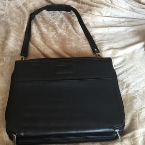 Black briefcase multiple compartments