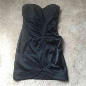 Black strapless dress