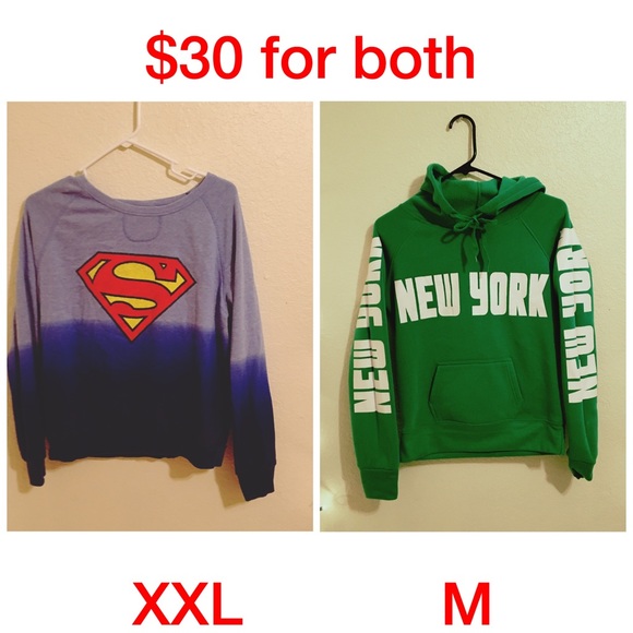 superman ombre & Green New York sweater - Picture 1 of 3