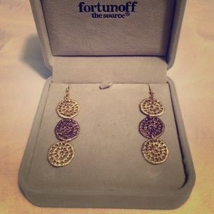 Gold (unknown if real) & copper dangling earrings!