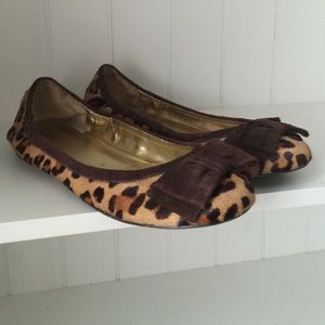 Ralph Lauren calf-hair leopard flats