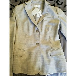 NWT Calvin Klein Size 2 Gray Blazer