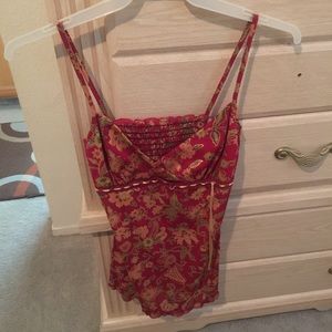 Red floral Tank top