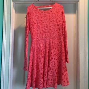 Nordstrom Pink Long Sleeve Dress