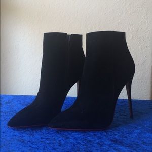 Black Faux Suede Booties